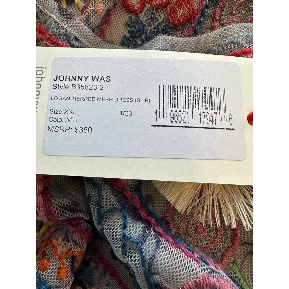 Johnny Was Logan Tiered Mesh Dress Size XXL NWT - Picture 7 of 16